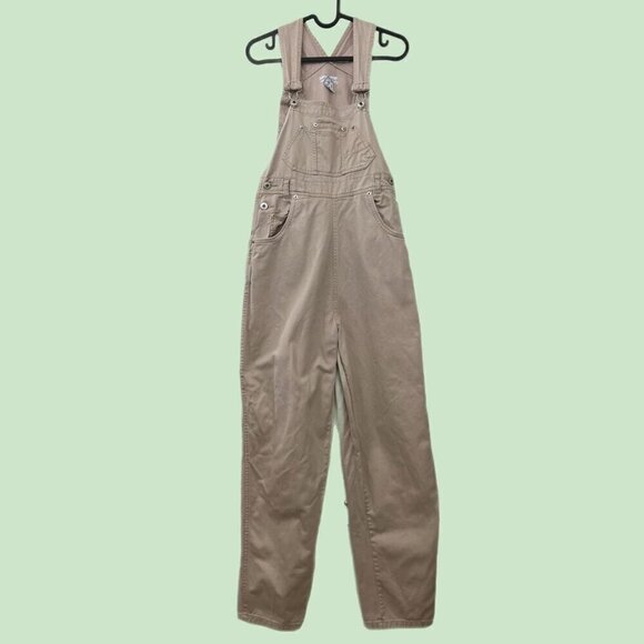 Xhilaration Cream Tan Overalls Classic Straight-Leg - Picture 1 of 8